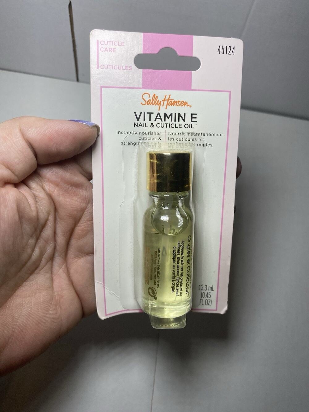 Sally Hansen Vitamin E Nail & Cuticle Oil .45oz/13.3ml New In Box